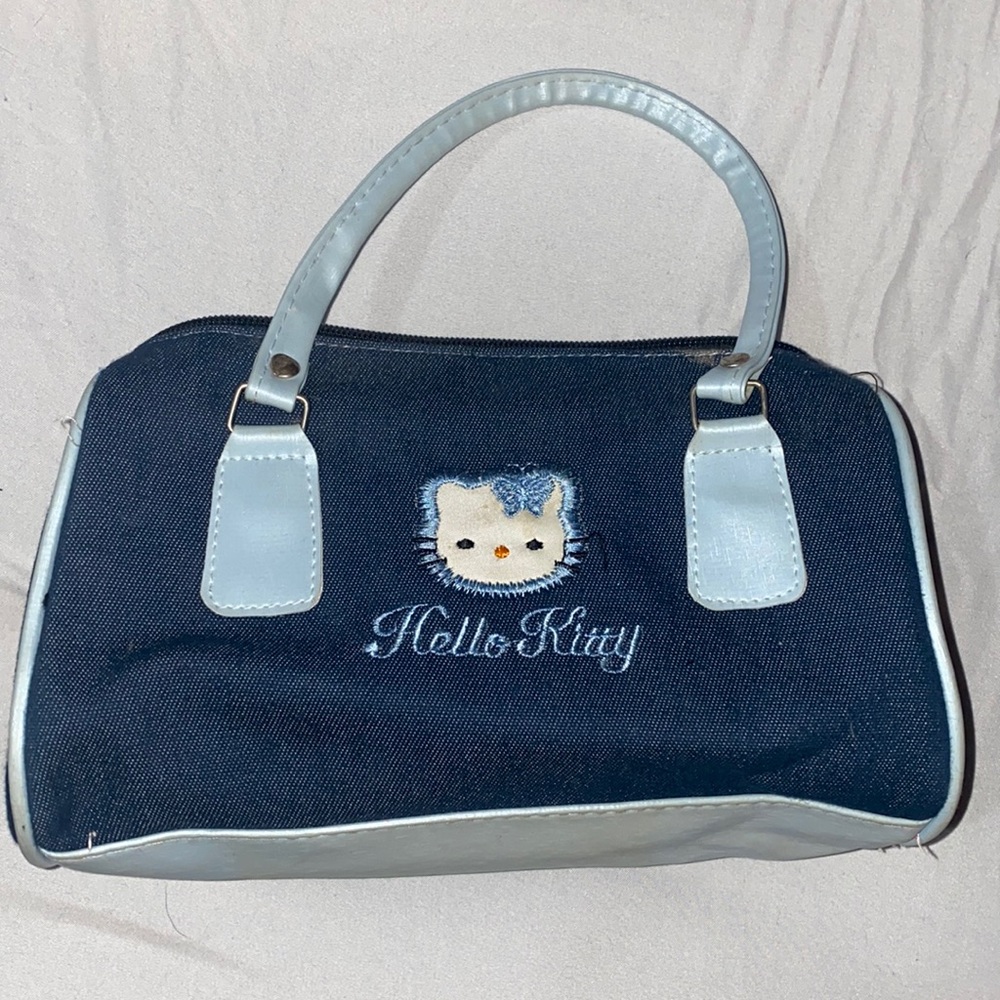Baby blue Jean hello kitty bag